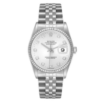 Silver Rolex Datejust Watch
