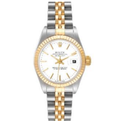 Rolex Gold White Dial Ladies