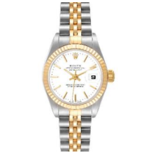 Rolex Gold White Dial Ladies