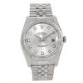 Silver Rolex Date just