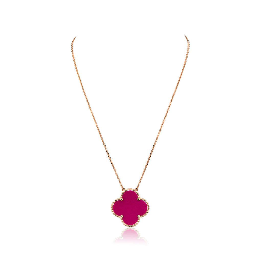 Van Cleef Pendant Dark Pink