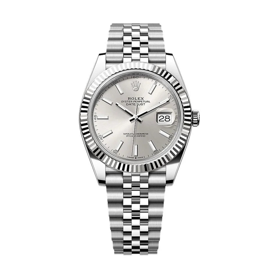 Rolex Datejust Steel White Gold Silver