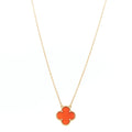 Carnelian Alhambra Pendant Necklace