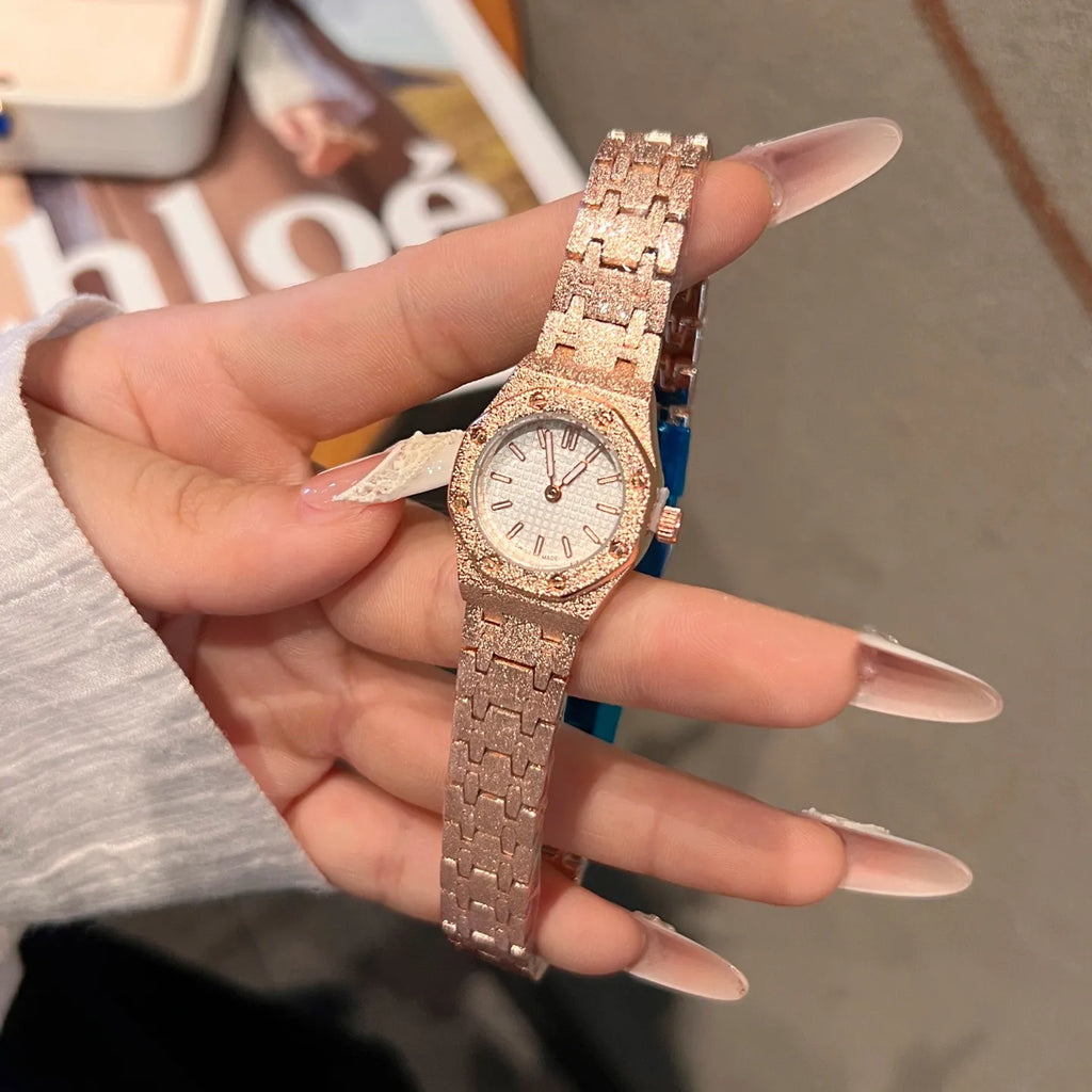 Mini Ladies Octagonal Watch White Dial