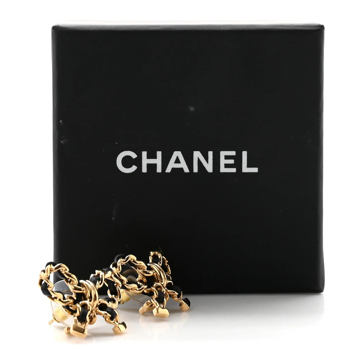 Chain Bow Stud Earrings
