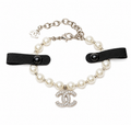 Gold Pearl CC Bracelet