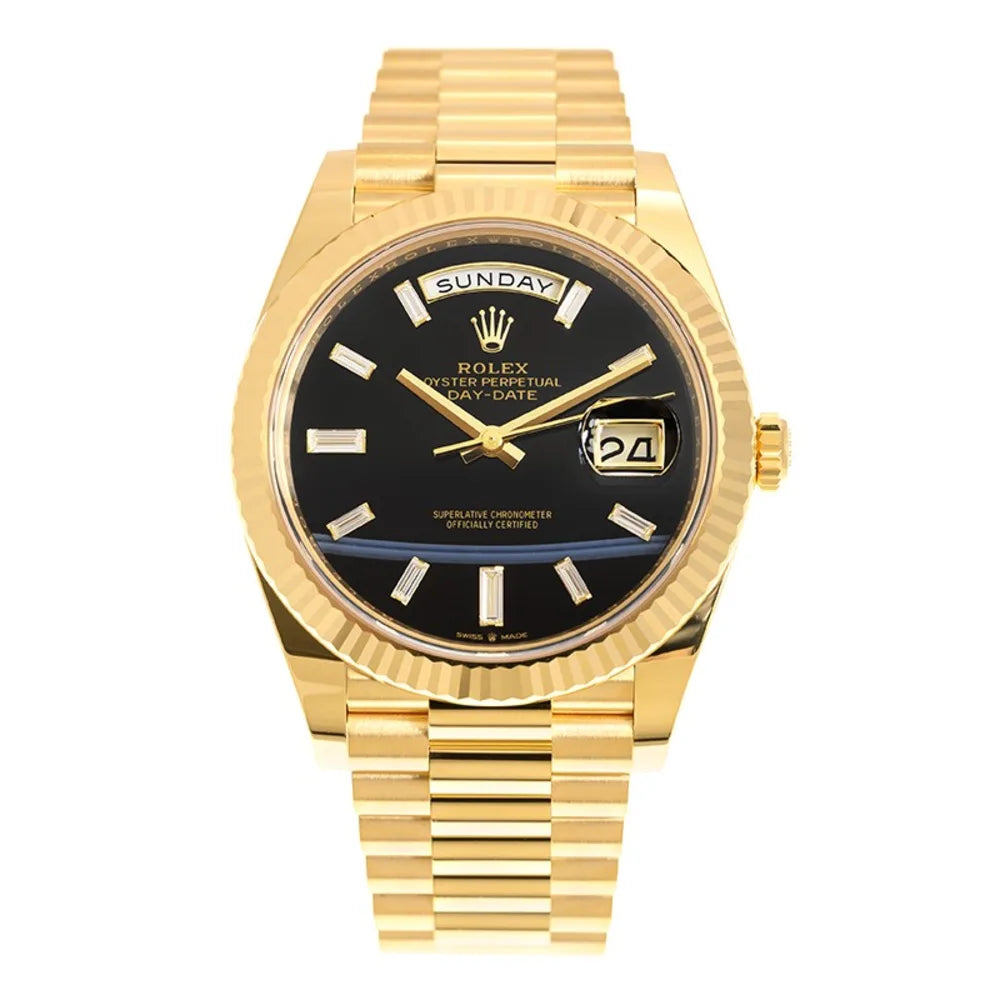 Rolex Day-Date Yellow Gold Onyx Dial