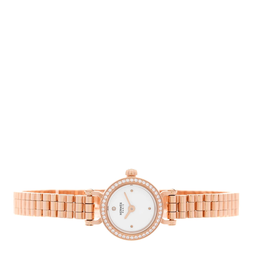 Hermes Rose Gold Faubourg Qartz Watch