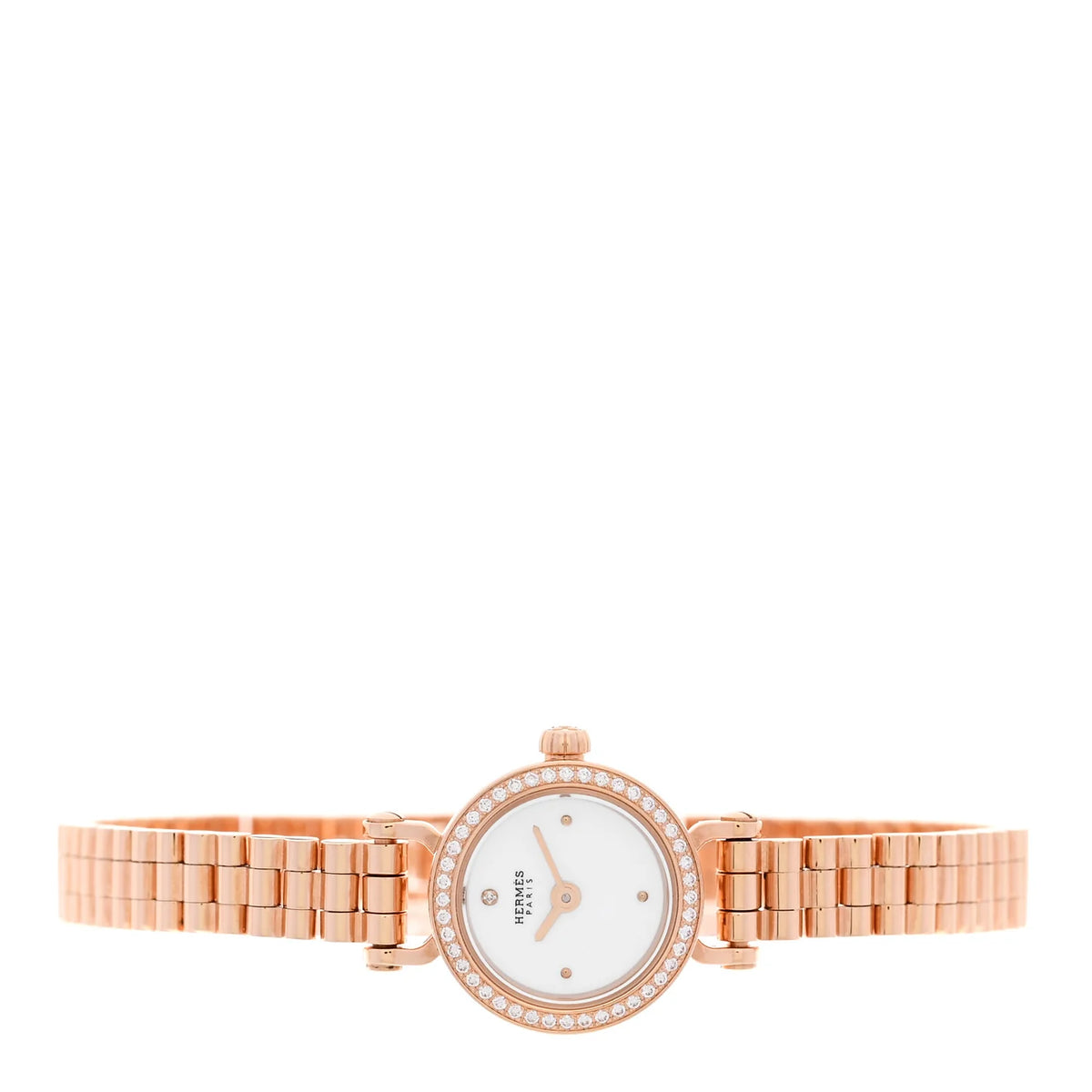 Hermes Rose Gold Faubourg Qartz Watch