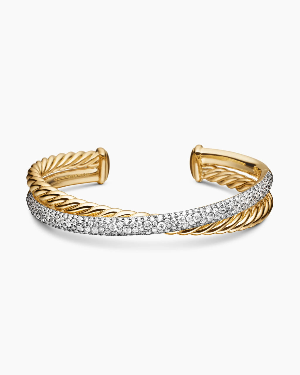 Pavé Crossover Two Row Bracelet