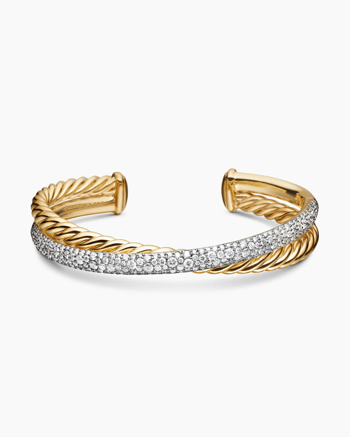 Pavé Crossover Two Row Bracelet