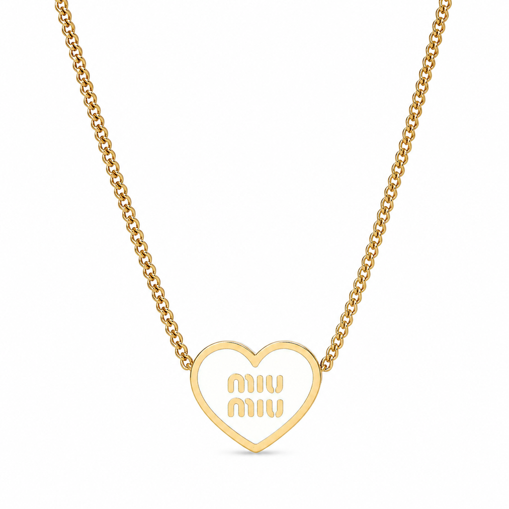 Miu Miu Heart Pendant Necklace