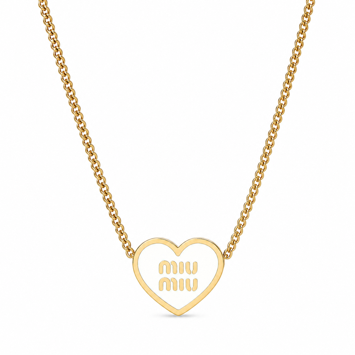 Miu Miu Heart Pendant Necklace