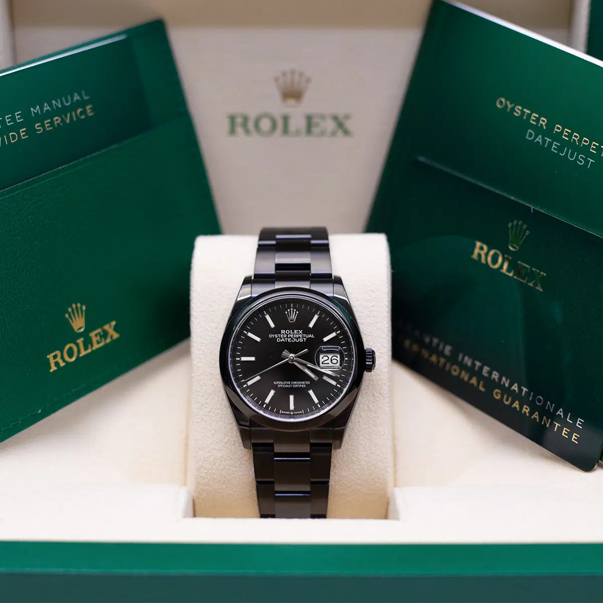 Rolex Datejust Stainless steel Black