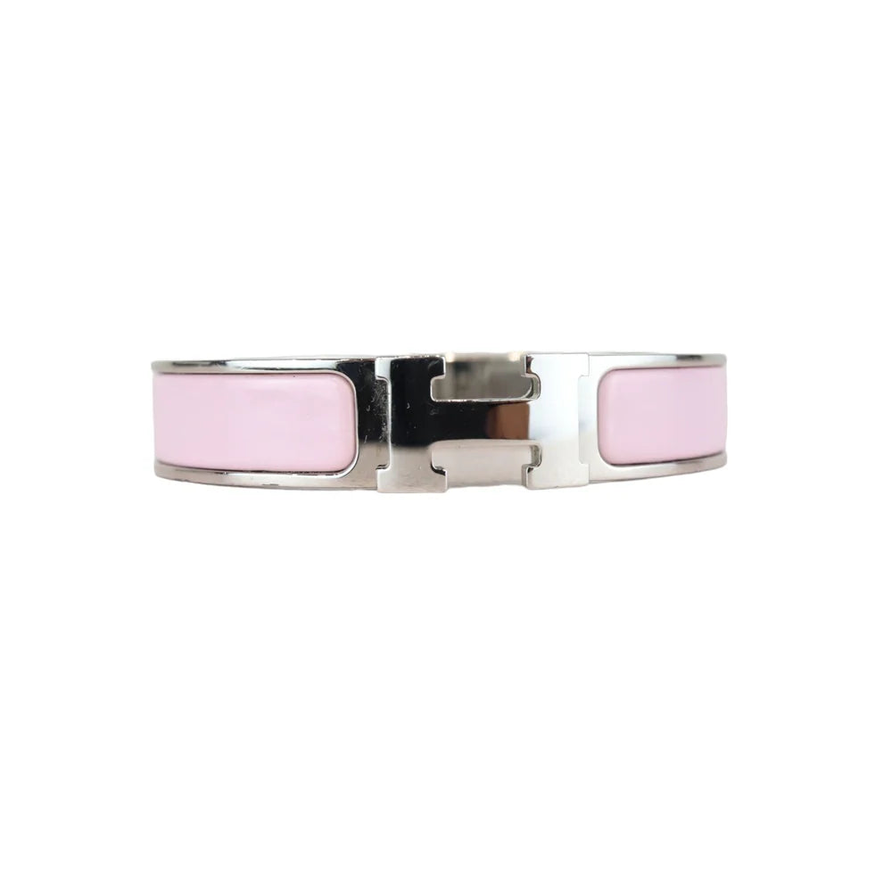 H Bracelet Enamel Narrow Pink