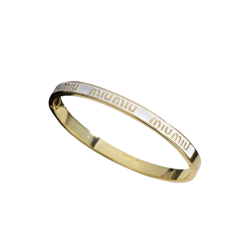 Miu Miu White Enameled Bracelet