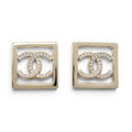 Chanel Gold Square Earrings