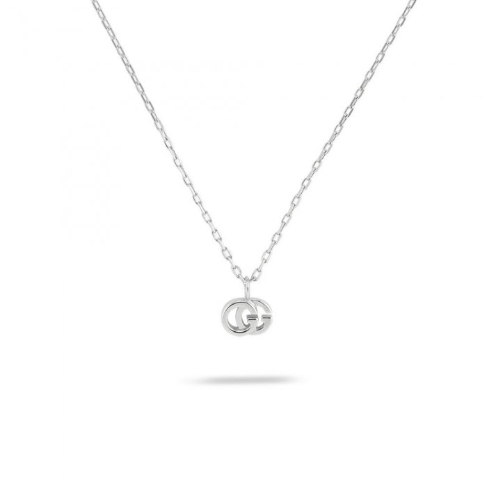 Gucci Double G white gold necklace