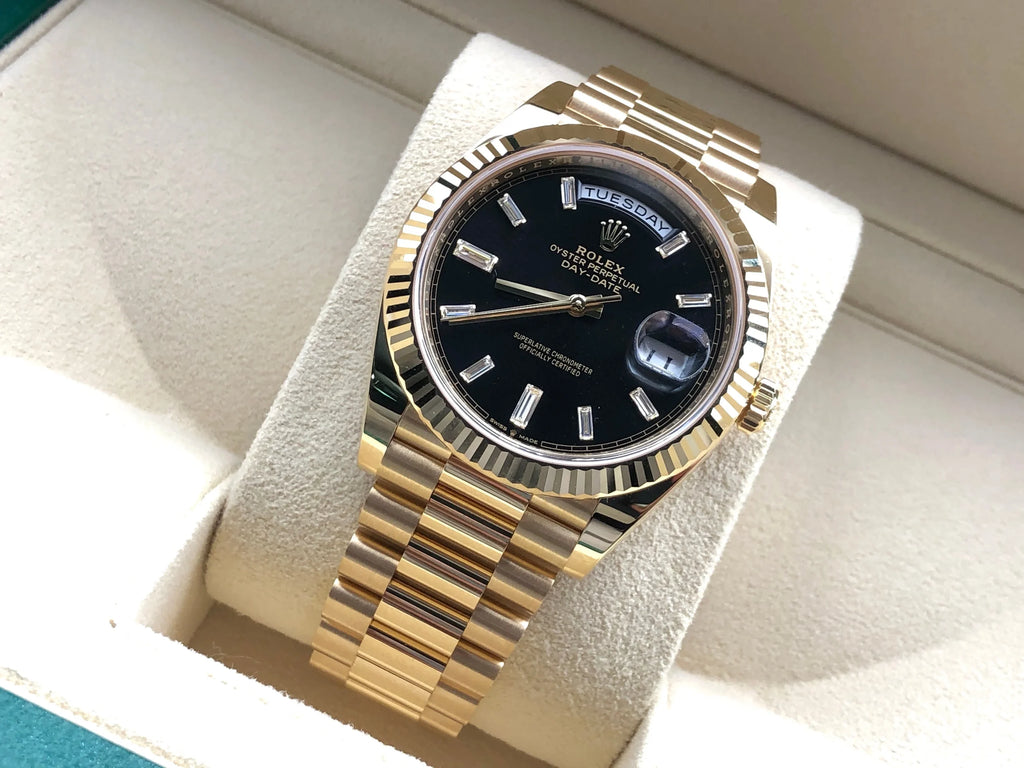 Rolex Day-Date Yellow Gold Onyx Dial