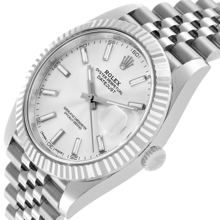 Rolex Datejust Steel White Gold Silver