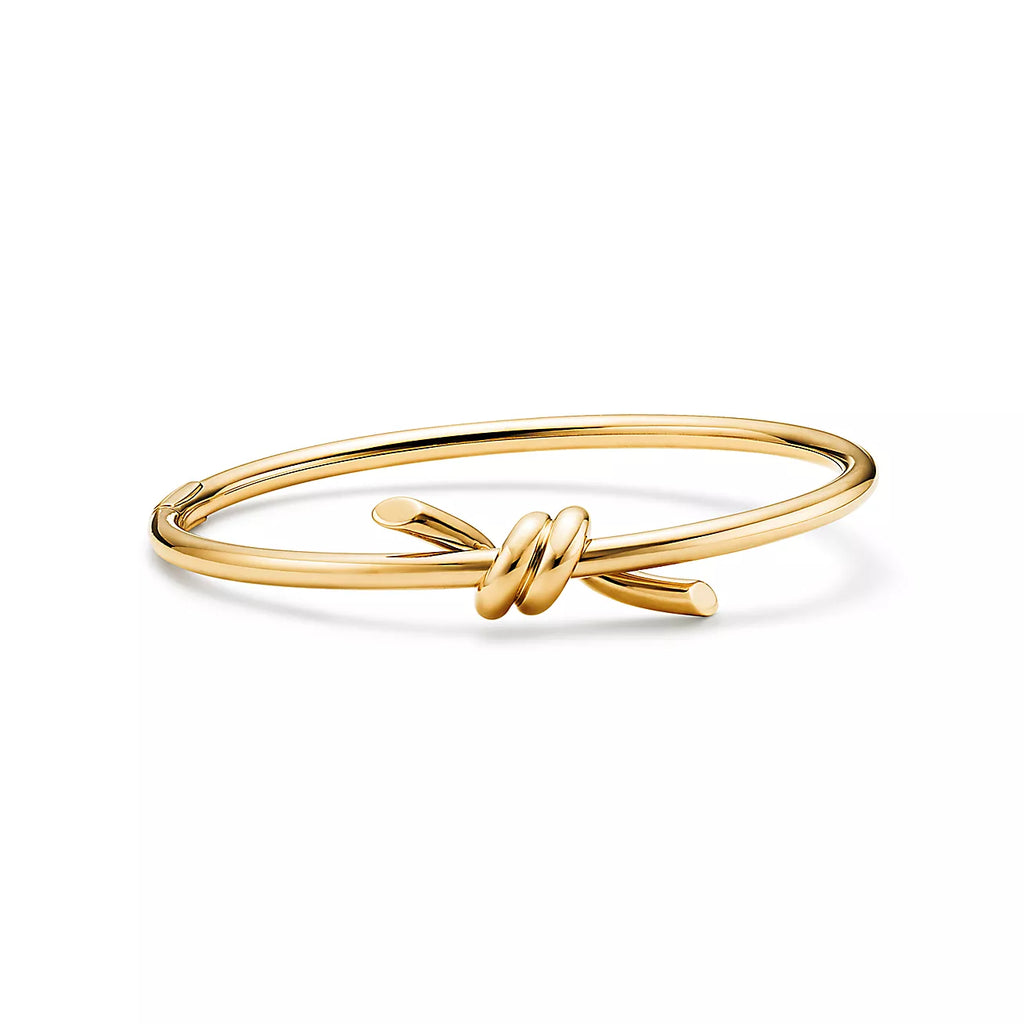Tiffany Knot Wire Bangle in Yellow Gold
