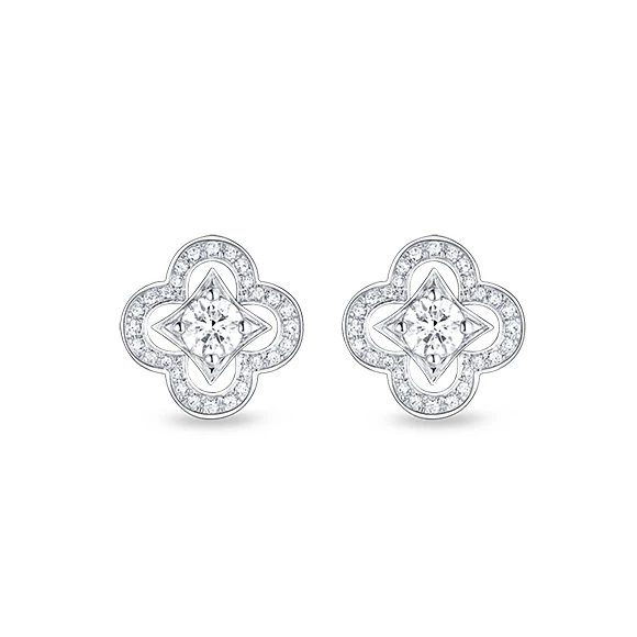 LV White Earrings