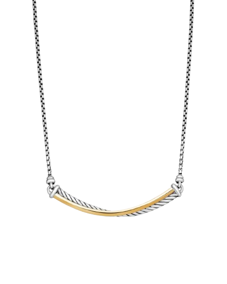 Crossover Bar Necklace