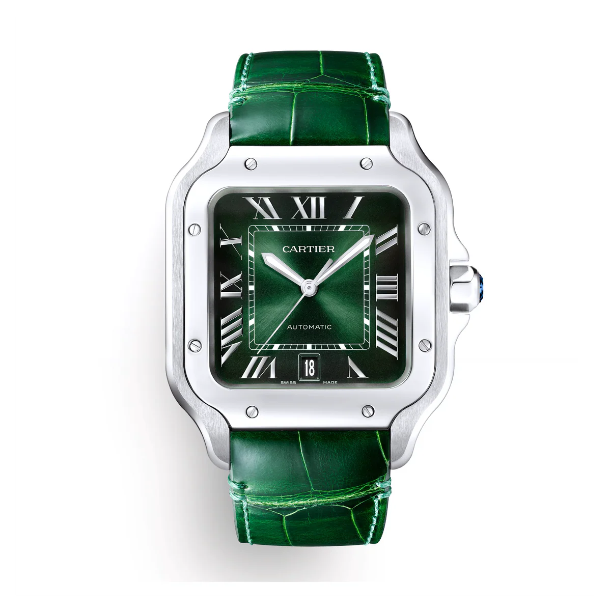 Cartier Santos Green Strap