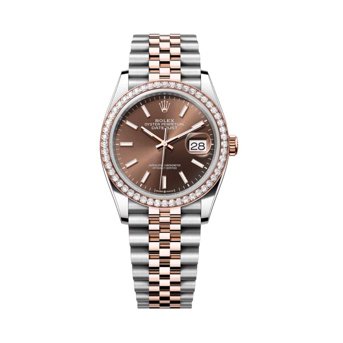 Rolex Datejust Diamond Brown