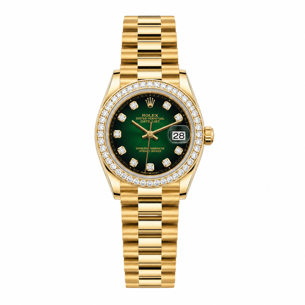 Rolex Datejust President Green Gem