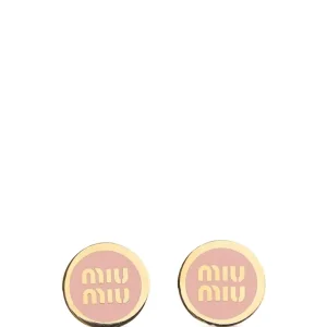 Miu Miu logo-plaque Earrings