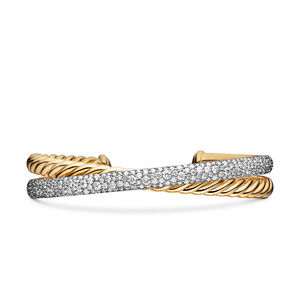 Pavé Crossover Two Row Bracelet