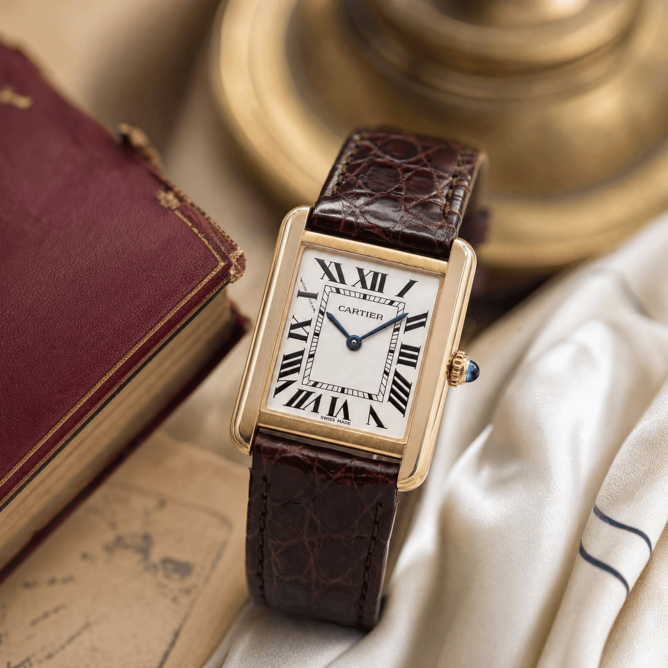 Cartier Tank Solo Dark Brown Strap - Image 2