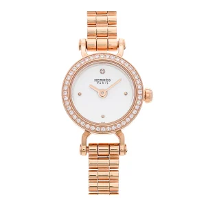 Hermes Rose Gold Faubourg Qartz Watch