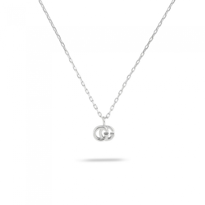 Gucci Double G white gold necklace