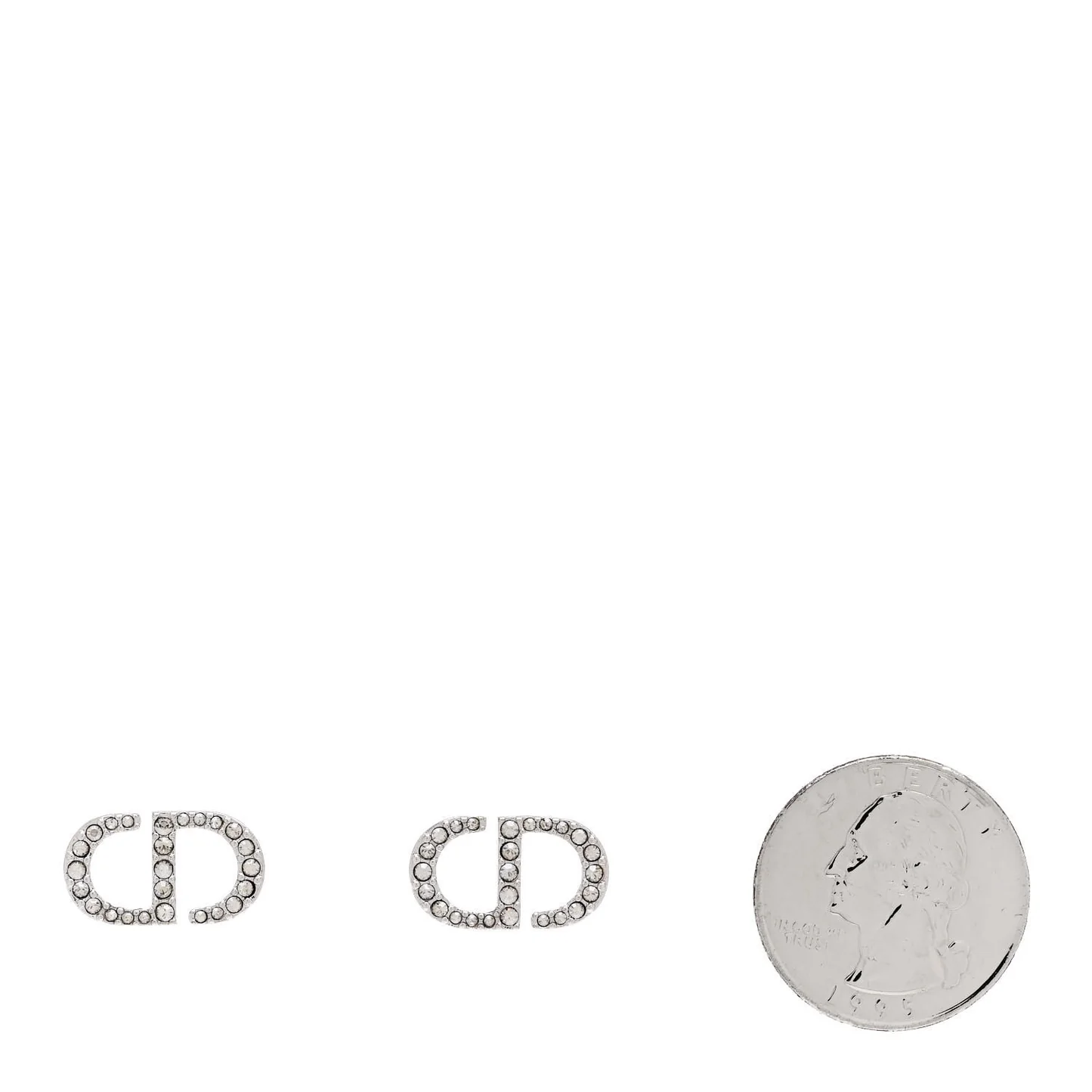 Crystal Petit CD Stud Earrings - Image 2