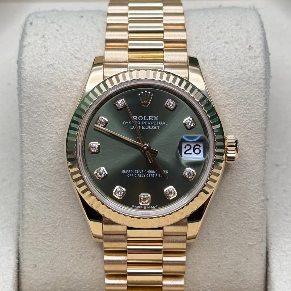 Rolex Lady-Datejust Gold Green Dial - Image 2